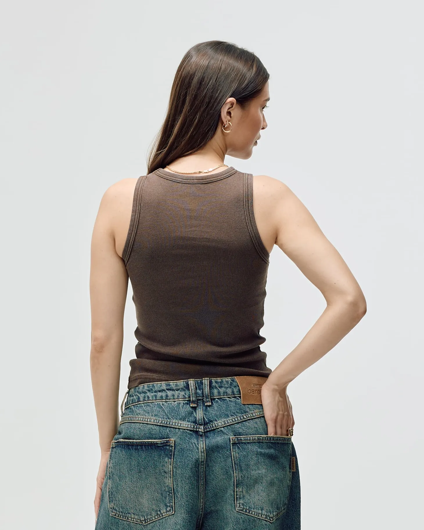 Women's Logo Tank Top - Washed Brown
