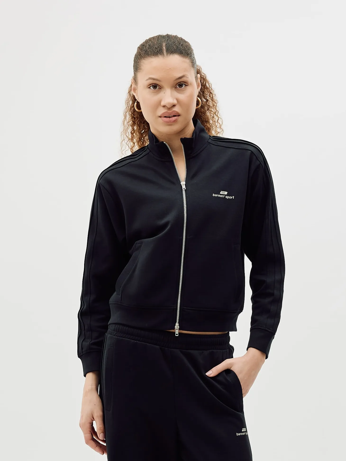 Women's Track Lounge Jacket - Black
